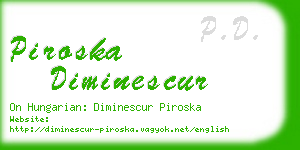 piroska diminescur business card